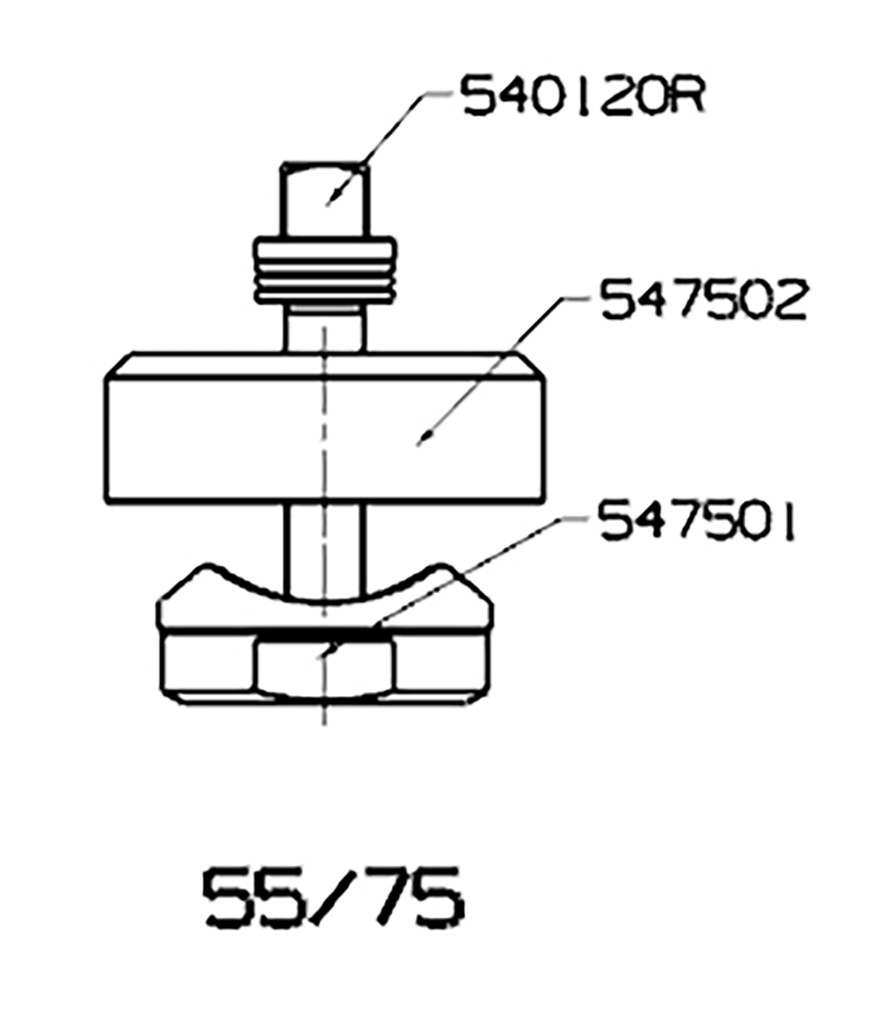 PERFORADOR REDONDO PARA CHAPA  CON RODAMIENTO FORZA SERIE 55